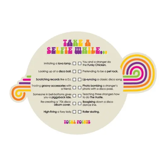 Big Dot of Happiness 70's Disco - Selfie Scavenger Hunt - 1970s Disco Fever Party Game - Set of 12 {3}