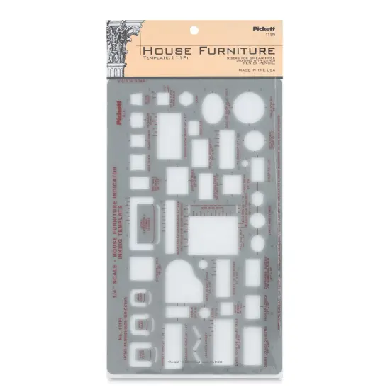 Chartpak Pickett Template - 111pi House Furniture Indicator {1}