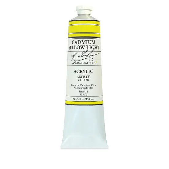 M. Graham Artists' Acrylics - Cadmium Yellow Light, 5 oz Tube {2}