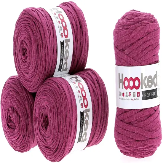 Multipack of 4 - Hoooked Ribbon XL Yarn-Crazy Plum {1}