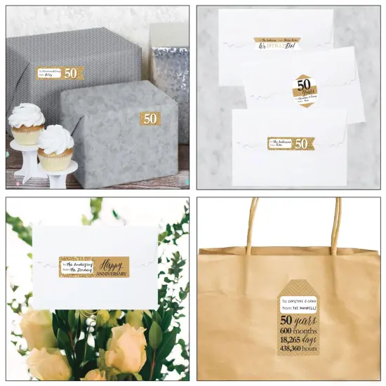 Big Dot of Happiness We Still Do 50th Wedding Anniversary Assorted Anniversary Party Gift Tag Labels To and From Stickers 12 Sheets 120 Stickers {7}