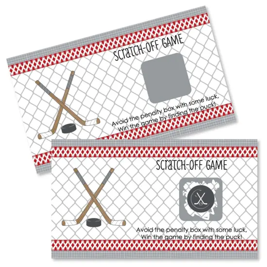 Big Dot of Happiness Shoots and Scores - Hockey - Baby Shower or Birthday Party Game Scratch Off Cards - 22 Count {1}