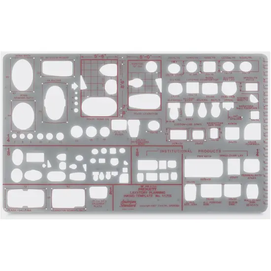 Chartpak Pickett Template - 1170i Lavatory Planning {2}