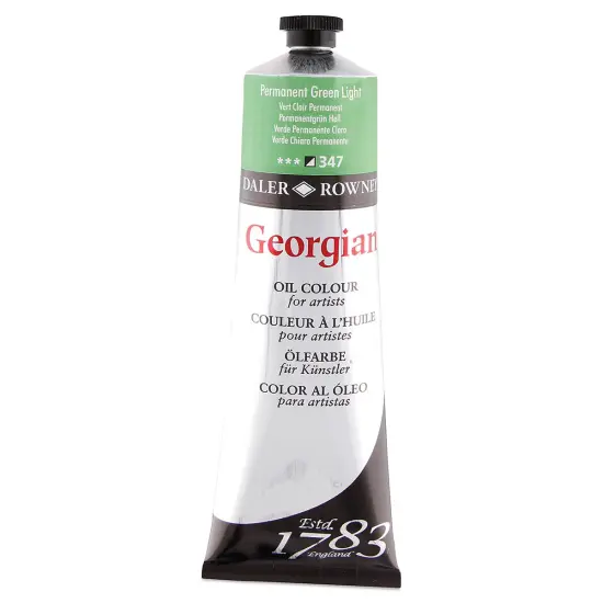 Daler-Rowney Georgian Oil Color - Permanent Light Green, 225 ml tube {1}