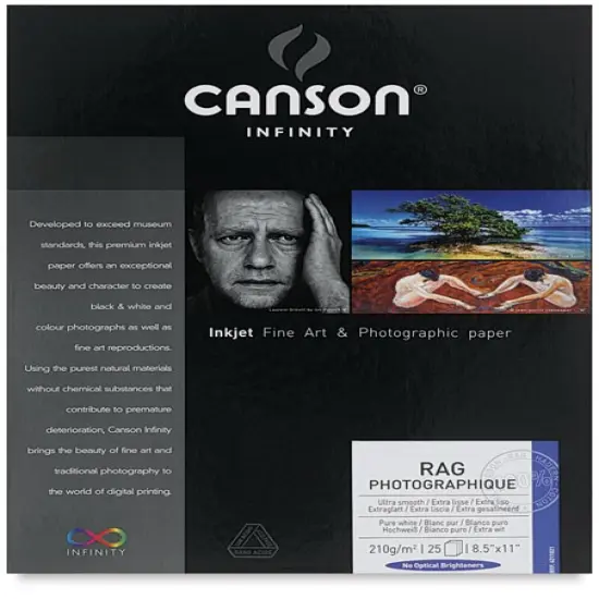 Canson Infinity Rag Photographique - 8-1/2" x 11", 210 gsm, Pkg of 25 {1}