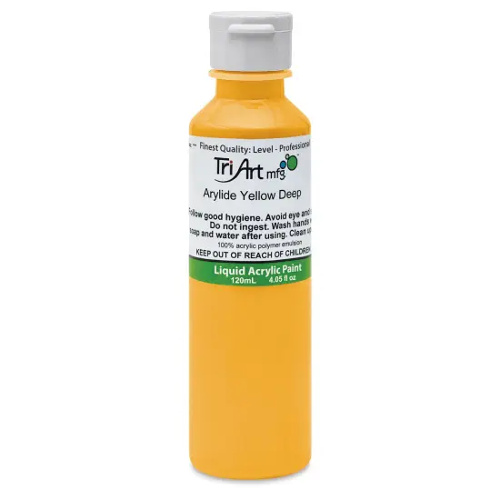 Tri-Art Liquid Artist Acrylics - Arylide Yellow Deep, 120 ml bottle {1}