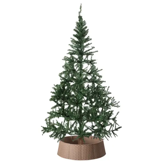 Large Rattan Collar Tree Skirt White {7}