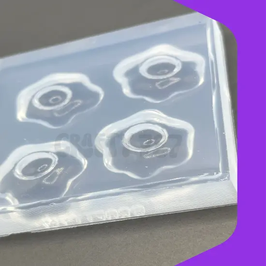 Fried Egg Silicone Mold, Resin Earring Mold (A14) {3}