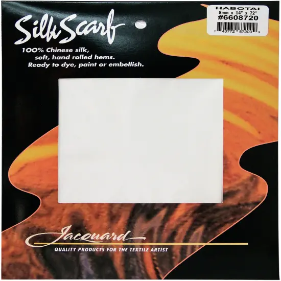 Jacquard Habotai Silk Scarves-8mm 14"X72" {1}