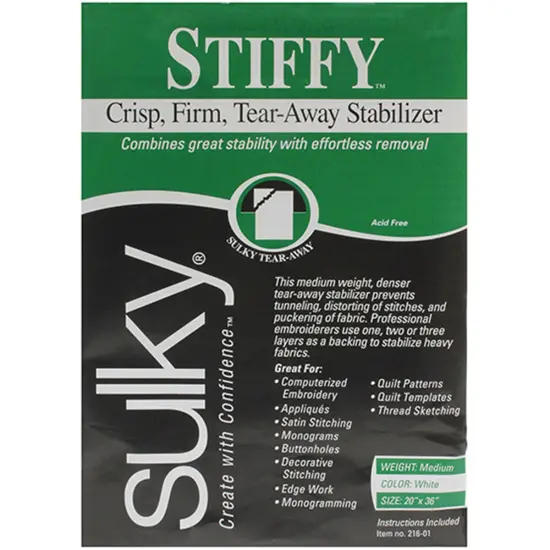 Sulky Stiffy Tear-Away Stabilizer-20"X36" {1}