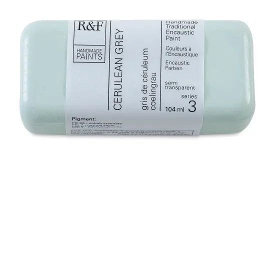 R&F Encaustic Paint Block - Cerulean Grey, 104 ml block {1}