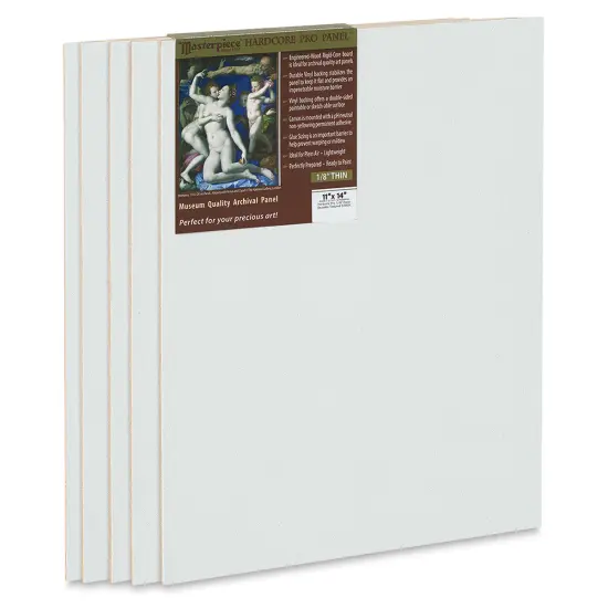 Masterpiece Sausalito Hardcore Pro Canvas Panel Pack - 11" x 14", Pkg of 5 {1}