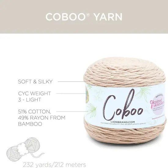 (Pack of 3) Lion Brand Coboo Yarn-Lichen {4}