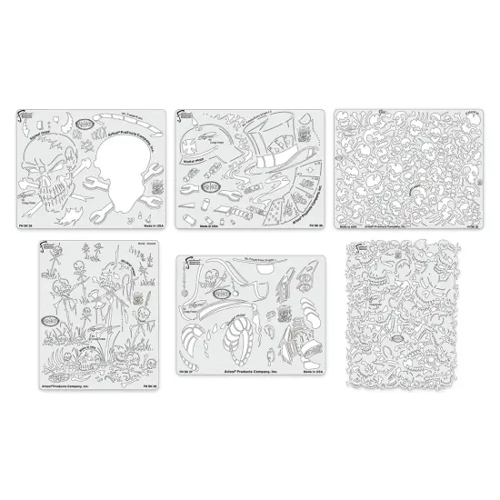 Iwata Artool Freehand Template - Set of 6, Wrath of Skull Master {1}