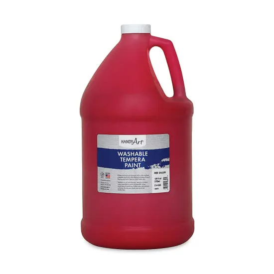 Handy Art Washable Paint - Red, 128 oz {1}