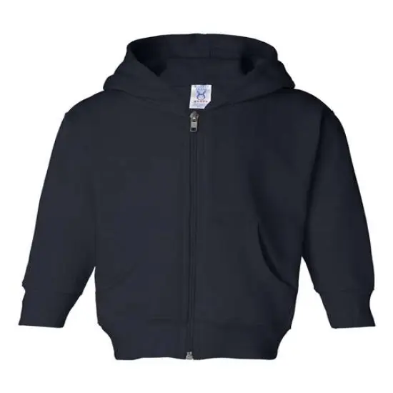 Rabbit Skins&reg; Toddler Full Zip Fleece Long Sleeve Hoodie - 3346 Navy {2}