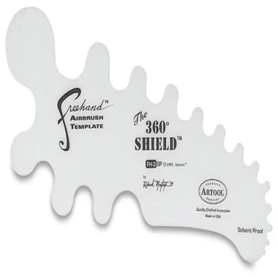 Artool Freehand Essential Seven Airbrush Template - FH-3, 360 Degree Shield {1}