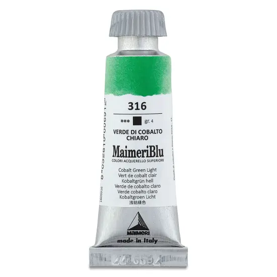 Maimeri Blu Artist Watercolor - Cobalt Green Light, 12 ml Tube {1}