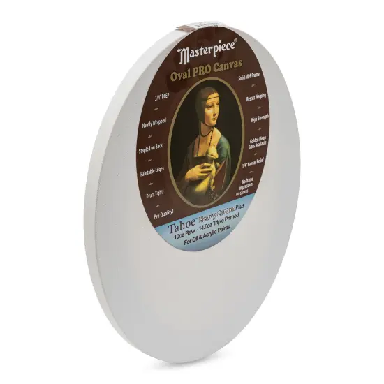 Masterpiece Pro Stretched Oval Canvas - 11" x 14", 3/4" Profile {1}