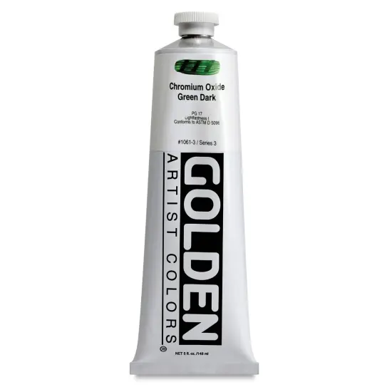 Golden Heavy Body Artist Acrylics - Chromium Oxide Green Dark, 5 oz tube {1}