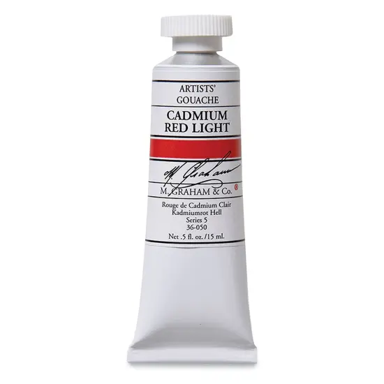 M. Graham Artists' Gouache - Cadmium Red Light, 15 ml tube {2}