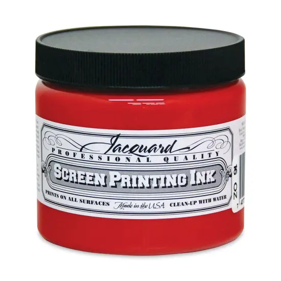 Jacquard Screen Printing Ink - Bright Red, 16 oz {1}