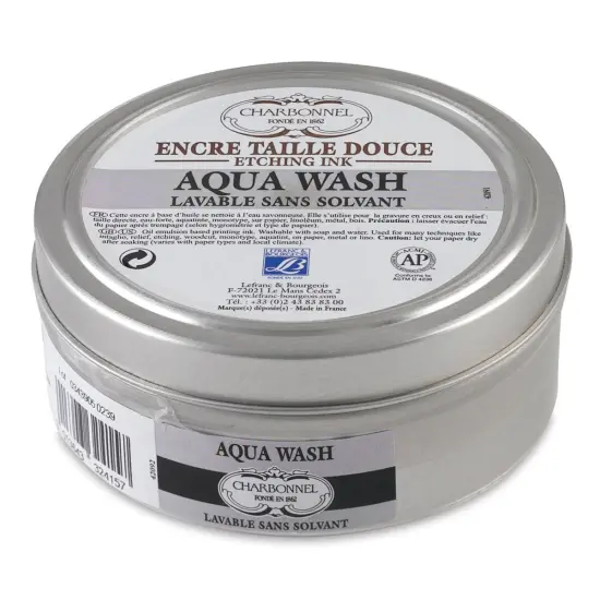 Charbonnel Water Washable Printing Ink - Black 55981, 200 ml {1}