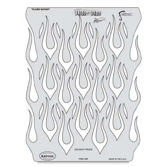 Iwata Artool Freehand Template - Flame-O-Rama Flame Dango {2}