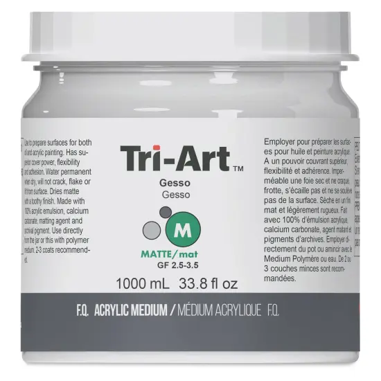 Tri-Art Acrylic White Gesso - White, 1 L {1}