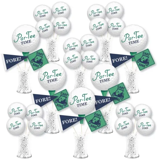 Big Dot of Happiness Par-Tee Time - Golf - Birthday or Retirement Party Centerpiece Sticks - Showstopper Table Toppers - 35 Pieces {1}