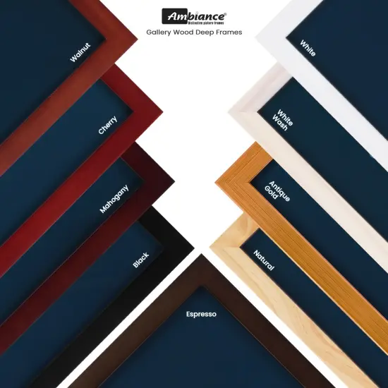 Ambiance Gallery Wood 1.5" Deep Picture Frames - 6x6 4-Pack, Antique Gold Wood Frames, Shatter-Resistant Acrylic Glazing & MDF Backing, Horizontal or Vertical Wall Display {6}