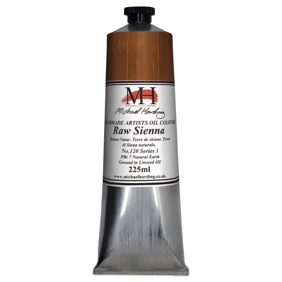 Michael Harding Artists Oil Color - Raw Sienna, 225 ml tube {1}