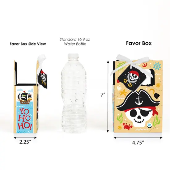 Big Dot of Happiness Pirate Ship Adventures - Skull Birthday Party Favor Boxes - Set of 12 {3}
