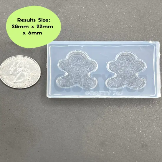 Gingerbread Cookie Silicone Mold, Resin Mold (B13) {2}