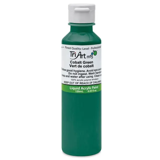 Tri-Art Liquid Artist Acrylics - Cobalt Green, 120 ml bottle {1}