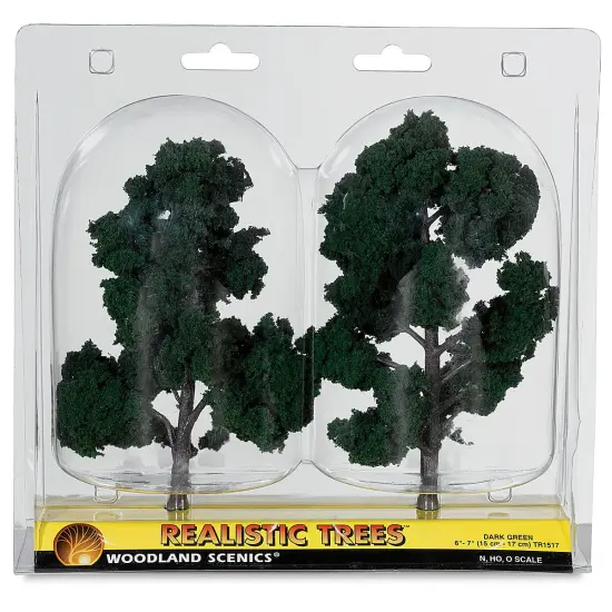 Woodland Scenics Model Scenery - Ready Made Trees, 6"-7", Dark Green {1}