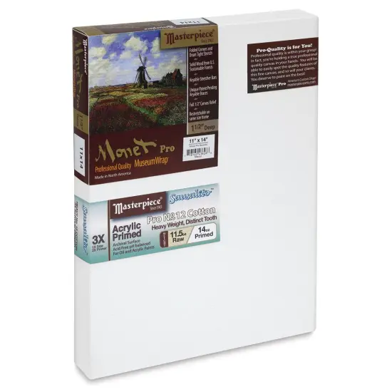Masterpiece Monet Pro Sausalito Cotton Canvas - 11" x 14", Acrylic-Primed {1}