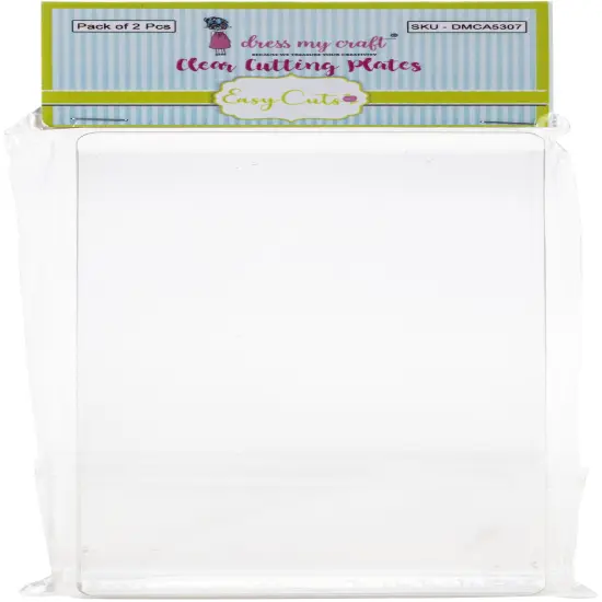 Dress My Crafts Easy Cut Cutting Plates 3"X6.25" 2/Pkg-Clear {1}