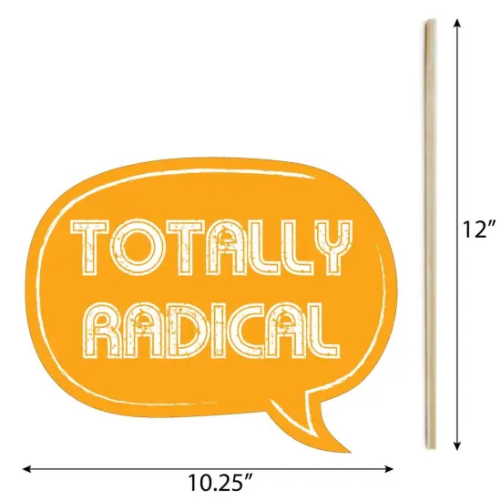 Big Dot of Happiness Funny 80's Retro - Photo Booth Props Kit - 10 Piece {6}