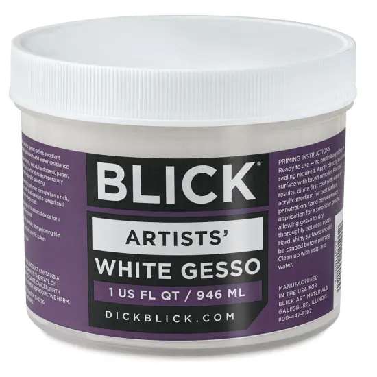 Blick Artists Acrylic Gesso - White, Quart Jar {1}