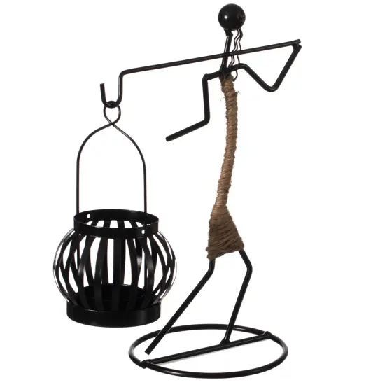 Wire Figure Candle Holder Decorative Modern Tea Light Lantern Tabletop Centerpiece Candle Stand {2}