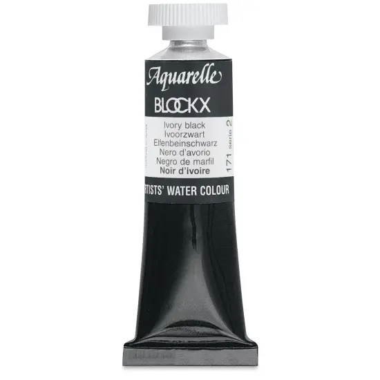 Blockx Artists' Watercolor - Ivory Black, 15 ml tube {1}