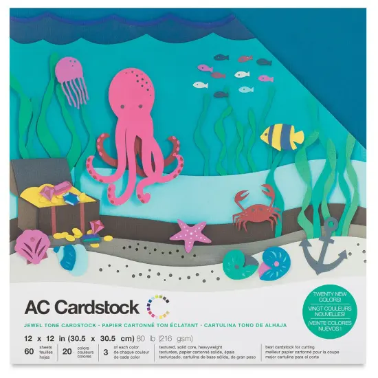 AC Cardstock Papers - 12" x 12", 60 Sheets, Jewel Colors {1}
