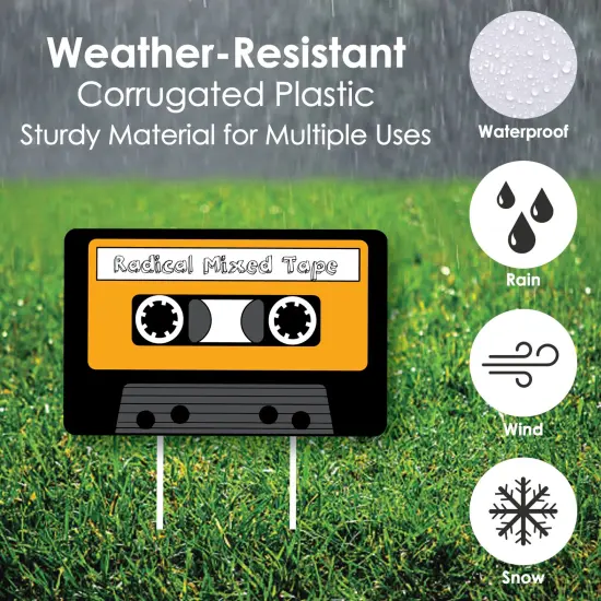 Big Dot of Happiness 80's Retro - Yard Sign & Outdoor Lawn Decorations - Totally 1980s Party Yard Signs - Set of 8 {4}