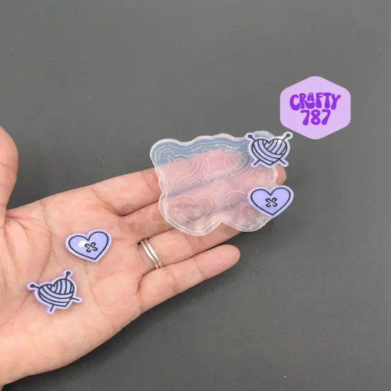 Knitting Crochet Earring/Bits Silicone Mold, Resin Mold & More(A13) {1}