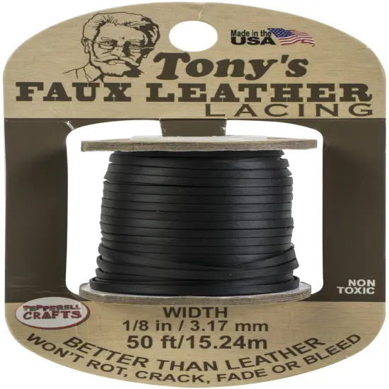 Pepperell Crafts Tony's Faux Leather Lacing 1/8"X50ft {1}