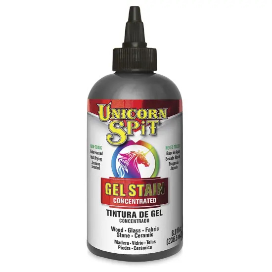 Unicorn Spit Gel Stain and Glaze - Midnight's Blackness, 8 oz, Bottle {1}