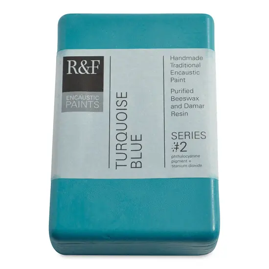 R&F Encaustic Paint Block - Turquoise Blue, 333 ml block {1}