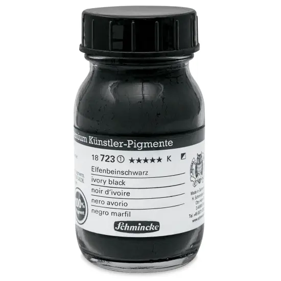 Schmincke Pigment - Ivory Black, 100 ml Jar {1}