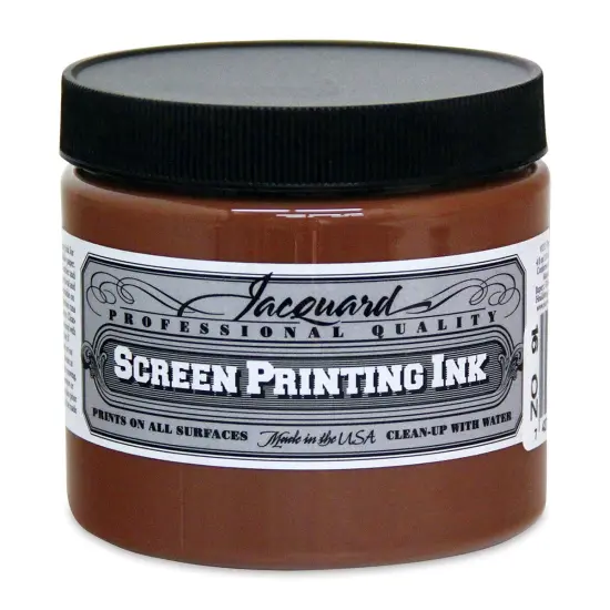 Jacquard Screen Printing Ink - Opaque Brown, 16 oz {1}